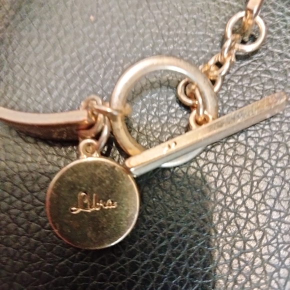 BCBGeneration gold Libra astrological sign toggle bracelet - Picture 4 of 11